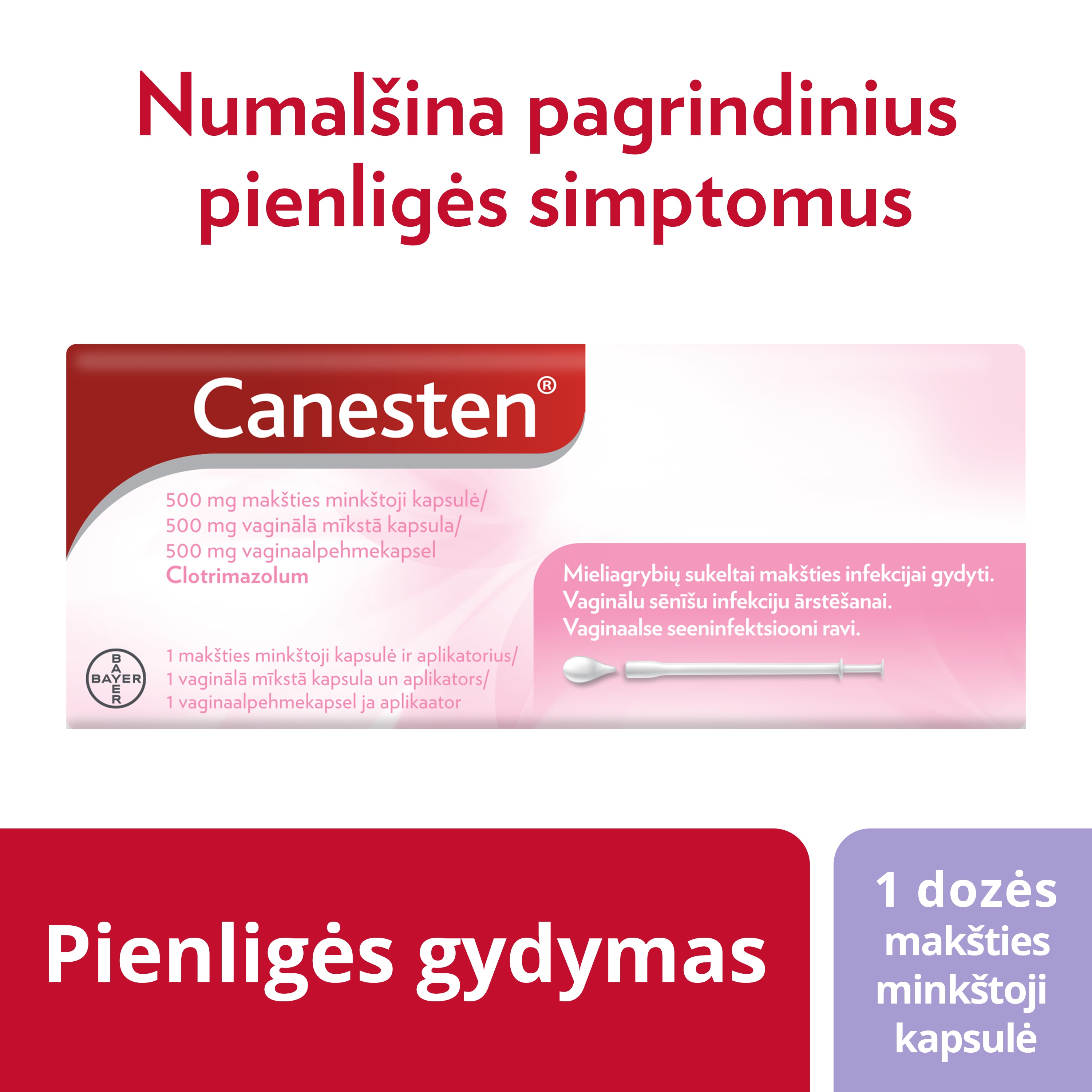 Pienligės gydymas, vienos dozės gydymo kursas